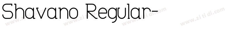 Shavano Regular字体转换
